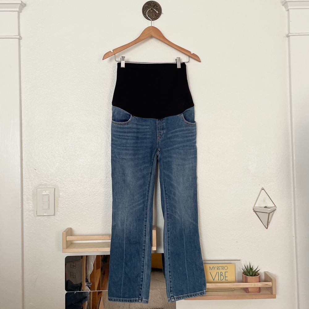 Hatch Maternity Over The Belly Straight Leg Jeans Medium Wash Size 27